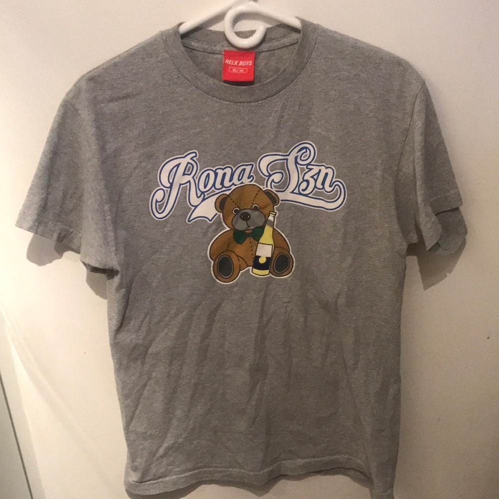 Nelk Boys Rona Bear with Corona Beer Grey Tshirt